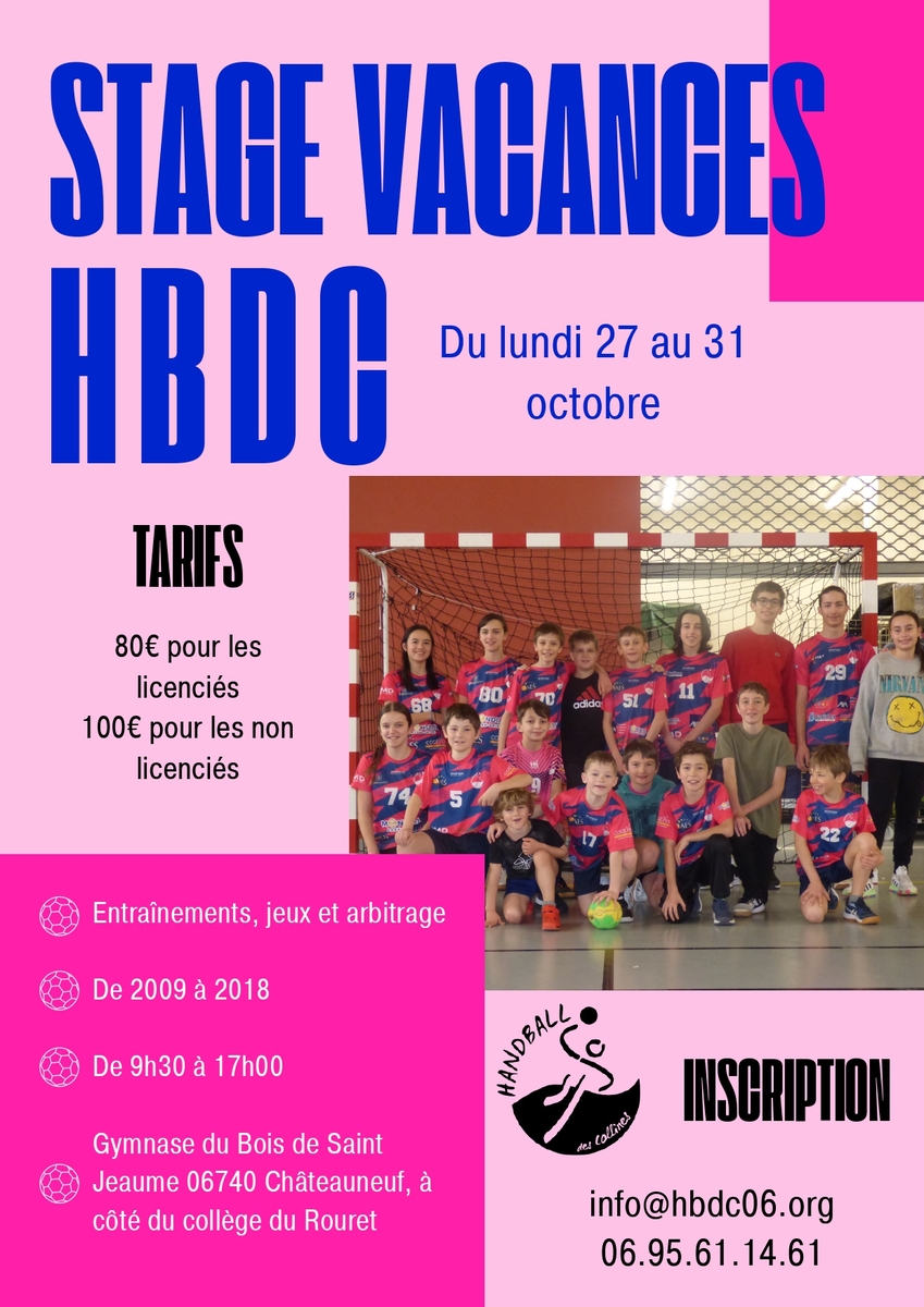 Stage des jeunes - VACANCES D'AUTOMNE