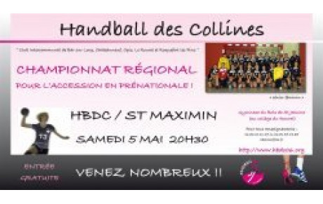 1er match du championnat régional ce samedi
